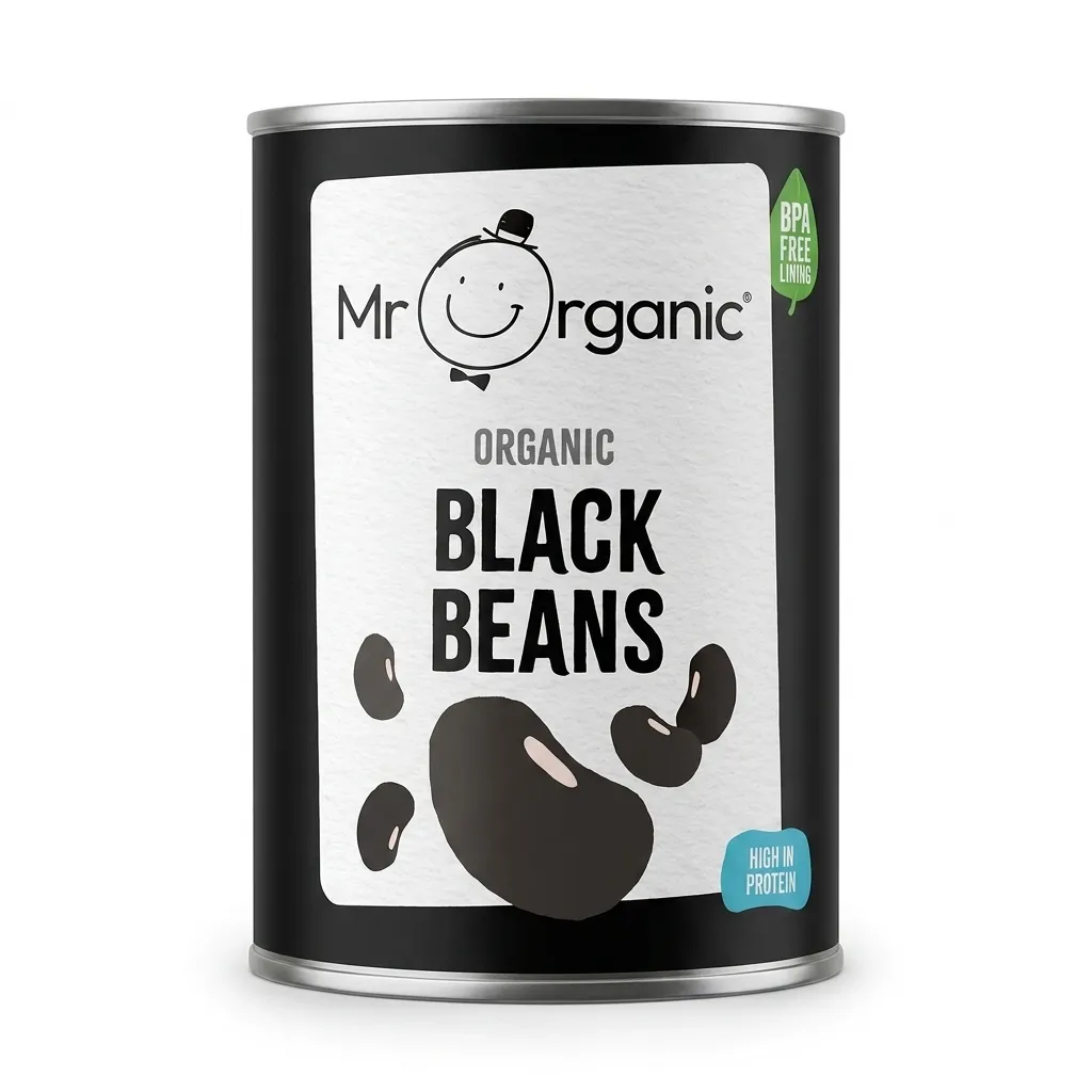Mr Organic Black Beans tin