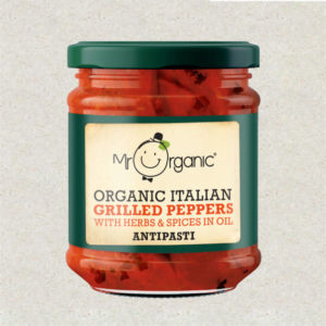 Mr Organic Italian Grilled Red Peppers Antipasti
