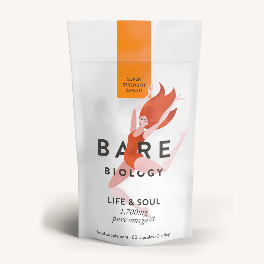 Bare Biology Life & Soul Omega 3 Fish Oil - Regular Capsules - 60 in Pouch