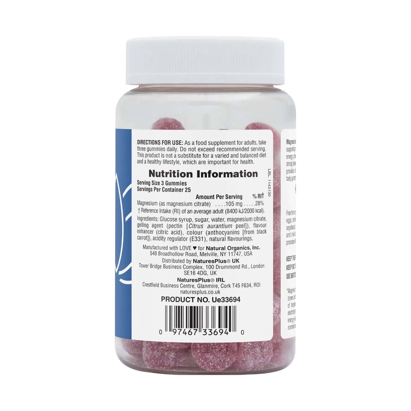Nature s Plus Gummies Magnesium Citrate side